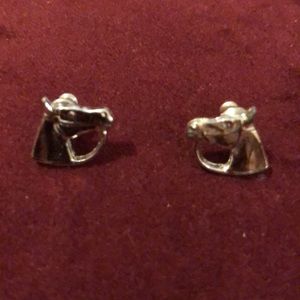 Silver horse studs